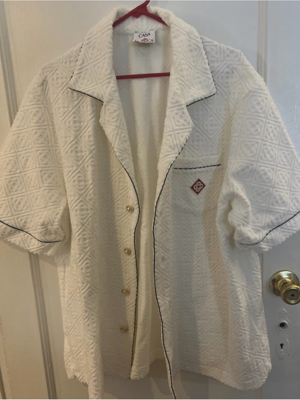 CasaBlanca towelling shirt Quilted Short-Sleeve